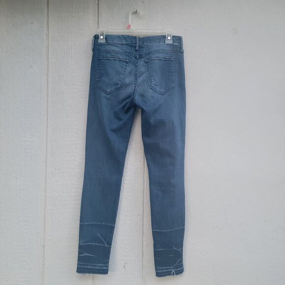 Mother Denim The Looker Ankle Fray Skinny Jeans Growing Pains wmns sz 26 - Picture 2 of 6